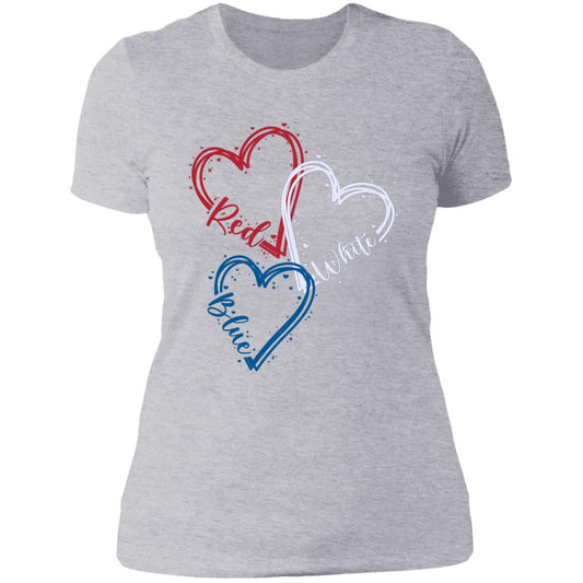 Red White and Blue Hearts Design with Confetti | Patriotic Cutout Artwork