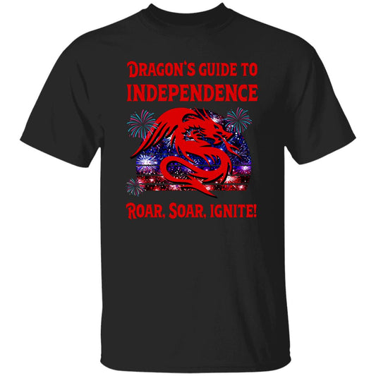 Celebrate Independence with the Dragon's Guide: Roar, Soar, and Ignite T-Shirt T-Shirt