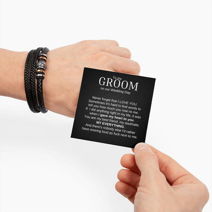 To my Groom on our Wedding Day Love you Forever Bracelet