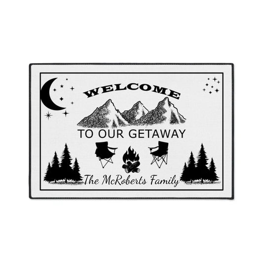 Personalized Welcome to our Getaway Outdoor mat