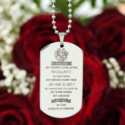Nightmare Before Christmas Inspired Dog Tag, Soulmate Dog Tag, Always & Forever,