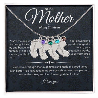 To the Mother of my Children Birthstone Necklace