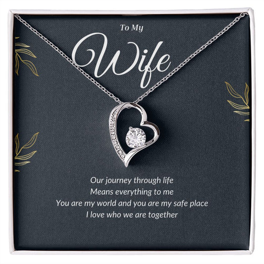 Forever Love gift for wife, To My Wife Necklace, Anniversary gift for wife, Valentines gift for her, Wife Jewelry, Birthday gift, Valentines day